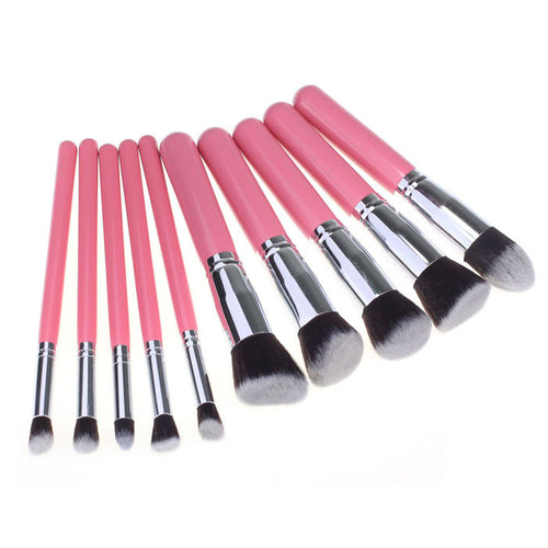 10pcs MAANGE Rose gold Makeup Brushes professional hair eyebrow foundation brush pen maquillage cosmetics make up brush  ILML