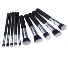 10pcs MAANGE Rose gold Makeup Brushes professional hair eyebrow foundation brush pen maquillage cosmetics make up brush  ILML
