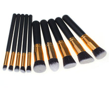 10pcs MAANGE Rose gold Makeup Brushes professional hair eyebrow foundation brush pen maquillage cosmetics make up brush  ILML
