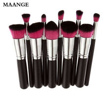 10pcs MAANGE rose gold makeup brushes professional Foundation eyebrow maquiagem brush pen make up brushes pinceis cosmetics ILML