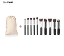 10pcs MAANGE rose gold makeup brushes professional maquillage brush pen Foundation eyebrow make up brushes Bag cosmetics ILML