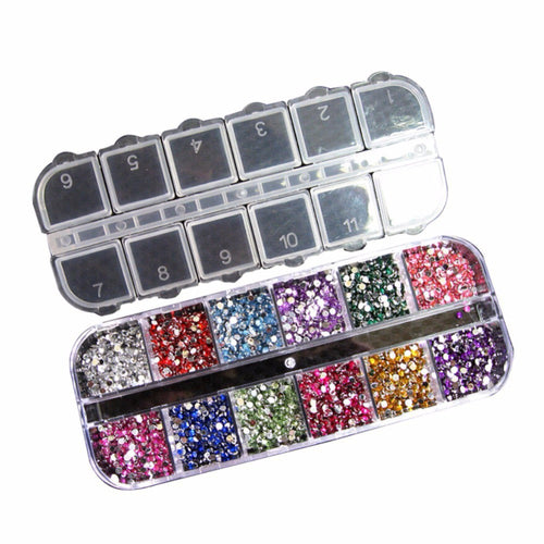 12 Colors Glitter Mix Color UV Gel Acrylic Builder Set for Nail Art Decorations ILML