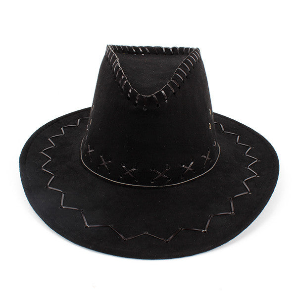 12 Colors Retro Western Cowboy Bucket Brim Hat Cap Men Women Unisex Sunscreen Knight Hats With Rope PY1 ILML