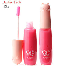12 Colors Women's Charm Make Up Lip Gloss Cartoon Cat Lid Liquid Lip Tint Cosmetics ILML