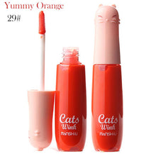 12 Colors Women's Charm Make Up Lip Gloss Cartoon Cat Lid Liquid Lip Tint Cosmetics ILML