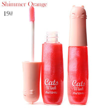 12 Colors Women's Charm Make Up Lip Gloss Cartoon Cat Lid Liquid Lip Tint Cosmetics ILML