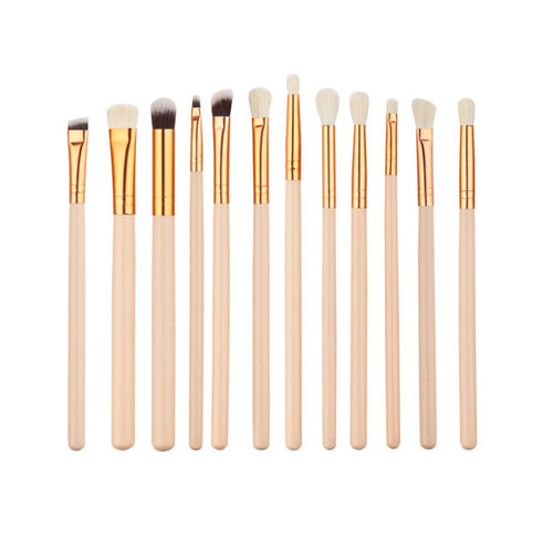 12 Pieces/set Pro Beauty Makeup Brushes Set Foundation Powder Eyeshadow Eyeliner Lip Blush Make Up Tools Pincel Maquiagem ILML