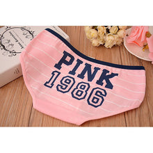 12 Style Sexy Underwear Women Panties Cotton Stripe Mid Rise Panties Cute Letter Pink Print Girl Casual Underwear PY3 ILML