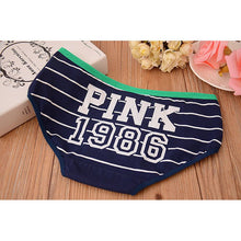 12 Style Sexy Underwear Women Panties Cotton Stripe Mid Rise Panties Cute Letter Pink Print Girl Casual Underwear PY3 ILML