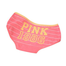 12 Style Sexy Underwear Women Panties Cotton Stripe Mid Rise Panties Cute Letter Pink Print Girl Casual Underwear PY3 ILML