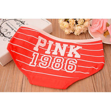 12 Style Sexy Underwear Women Panties Cotton Stripe Mid Rise Panties Cute Letter Pink Print Girl Casual Underwear PY3 ILML