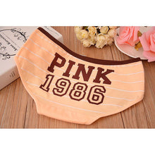 12 Style Sexy Underwear Women Panties Cotton Stripe Mid Rise Panties Cute Letter Pink Print Girl Casual Underwear PY3 ILML