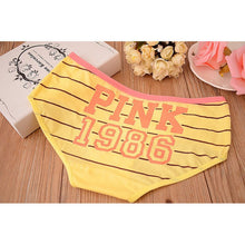 12 Style Sexy Underwear Women Panties Cotton Stripe Mid Rise Panties Cute Letter Pink Print Girl Casual Underwear PY3 ILML