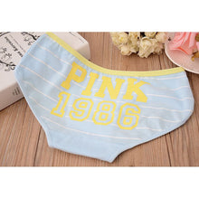 12 Style Sexy Underwear Women Panties Cotton Stripe Mid Rise Panties Cute Letter Pink Print Girl Casual Underwear PY3 ILML