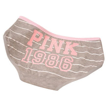 12 Style Sexy Underwear Women Panties Cotton Stripe Mid Rise Panties Cute Letter Pink Print Girl Casual Underwear PY3 ILML