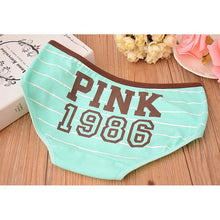 12 Style Sexy Underwear Women Panties Cotton Stripe Mid Rise Panties Cute Letter Pink Print Girl Casual Underwear PY3 ILML