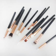 12 pcs QiBest Rose Gold makeup brushes Professional Complete Eyeshadow eyeliner blending pinceis brush Powder make up brush ILML