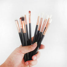 12 pcs QiBest Rose Gold makeup brushes Professional Complete Eyeshadow eyeliner blending pinceis brush Powder make up brush ILML