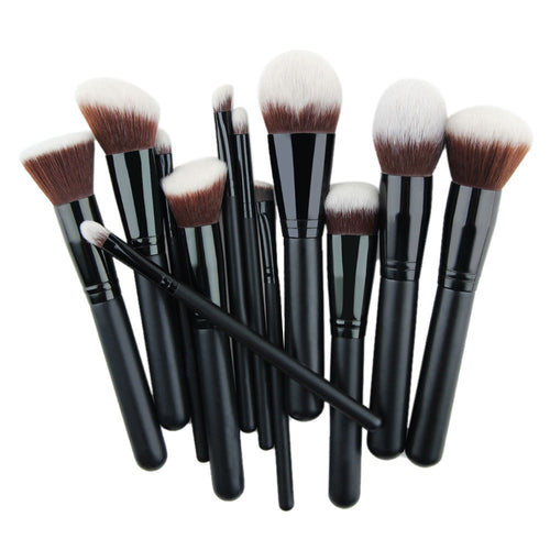 12PCS QiBest Professional makeup brushes rose gold make up brushes Eyeshadow Concealer blending foundation pinceis brush kit ILML