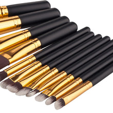 12pcss Black Wood Blending Makeup Brush Set Professional Cosmetic Brush Kit Make Up Brushes Tools Beauty pincel Maquiagem  ILML