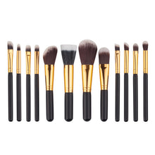 12pcss Black Wood Blending Makeup Brush Set Professional Cosmetic Brush Kit Make Up Brushes Tools Beauty pincel Maquiagem  ILML