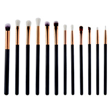 12Pcs QiBest Professional makeup brushes rose gold maquillage eyebrow eyes eyeliner blending pencil make up brushes Tools ILML