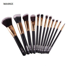 12pcs MAANGE makeup brushes Cosmetic pinceaux maquillage Eyeshadow Concealer brush Powder Foundation make up brushes Tool ILML