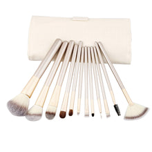 12pcs Makeup Brushes Powder Foundation Eyeshadow professional makeup Cosmetic Tool with Leather Toiletry Kit brush ILML