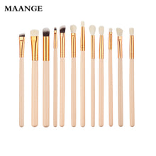 12pcs Professional Eyeshadow makeup brushes tools rose gold Make up Brush tools kits for eye shadow palette Cosmetic Brushes ILML