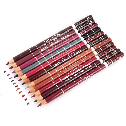 12pcsulti-color Party Queen Lip Liner Pencil Functional Eyebrow Eye Lip Makeup Waterproof Colorful Cosmetic Pen PY7 ILML