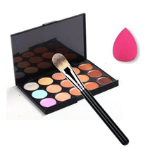 15 Color Concealer Palette Makeup Brush Sponge Puff Makeup Contour Palette powder eyebrow lip Multi-Function brush Cosmet ILML