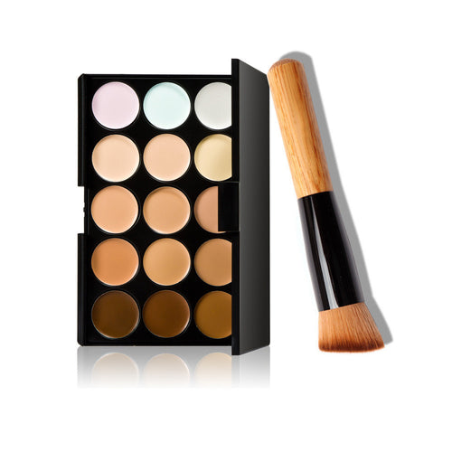 15 Colors Makeup Concealer Contour Palette Makeup Brush Multi-Function Face Make up face powder blusher Tools Cosmetic ILML