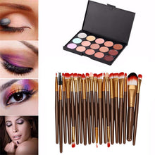15 Colors professional concealer palette 20 pcs makeup brushes Party cream contour eyeshadow palettes brush concealer  ILML