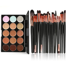 15 Colors professional concealer palette eyeshadow contouring make up Face cream contour palette 20pcs makeup brushes  ILML
