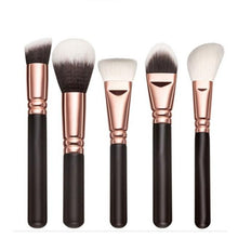 15 PCS Professional Rose gold Makeup Brushes Cosmetic Complete Eye Kit Case Powder Foundation ovale wood makeup brush kit ILML