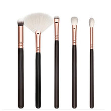15 PCS Professional Rose gold Makeup Brushes Cosmetic Complete Eye Kit Case Powder Foundation ovale wood makeup brush kit ILML