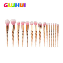 15PCS Eyebrow Eyeshadow GUJHUI Professional makeup brushes Face Contour Blush Brush Powder Foundation make up brushes Kits ILML