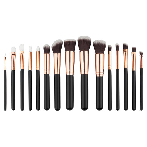 15PCS Maange Makeup Brushes Foundation Powder Eyeshadow eyelashes rose gold Powder Foundation ovale makeup brush cosmetics ILML