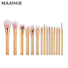 15PCS Maange Professional makeup brushes Cosmetics Wood pinceaux de maquillage Eyeshadow Foundation oval makeup brush Tool ILML