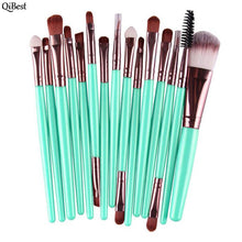 15pcs QiBest Professional makeup brushes eyebrow eyes Foundation blending pencil brush make up brushes cosmetics Tools kits ILML