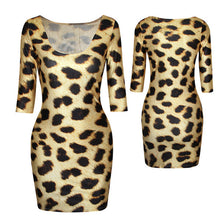 18 Colors Women Sexy Slim Dress Fit 3D Animal Print Space Galaxy Bodycon Mini Dresses  ILML