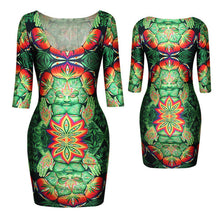 18 Colors Women Sexy Slim Dress Fit 3D Animal Print Space Galaxy Bodycon Mini Dresses  ILML