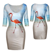 18 Colors Women Sexy Slim Dress Fit 3D Animal Print Space Galaxy Bodycon Mini Dresses  ILML
