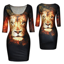 18 Colors Women Sexy Slim Dress Fit 3D Animal Print Space Galaxy Bodycon Mini Dresses  ILML