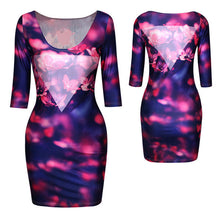 18 Colors Women Sexy Slim Dress Fit 3D Animal Print Space Galaxy Bodycon Mini Dresses  ILML
