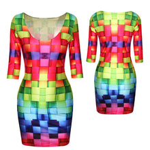 18 Colors Women Sexy Slim Dress Fit 3D Animal Print Space Galaxy Bodycon Mini Dresses  ILML