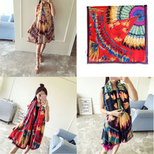 190*95cm Women Scarf Totem Triabl Feather Printed Soft Long Wraps Shawl Scarves Cotton Scarf ILML