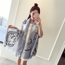 190cm*90cm Women Scarves Necklace Printed Soft Long Wraps Shawl Scarves Cotton Scarf Shawls  ILML