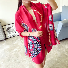 190cm*90cm Women Scarves Necklace Printed Soft Long Wraps Shawl Scarves Cotton Scarf Shawls  ILML