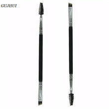 GUJHUI Professional makeup brushes Bamboo Hle Double Eyebrow Brush Eyebrow Comb Eyelashes make up brushes cosmetics ILML